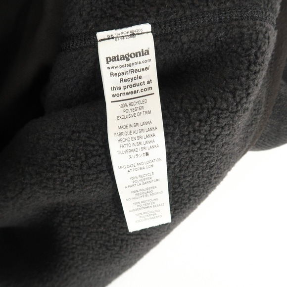 Patagonia Better Sweater Vest Mens XL Black Heather Full Zip Logo* - Picture 7 of 8